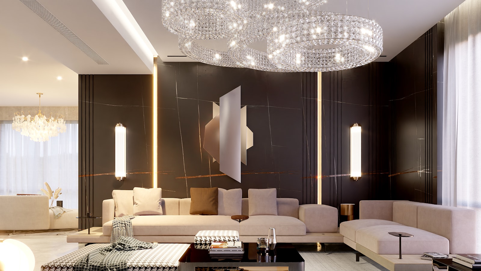 Modern living room furniture showcase